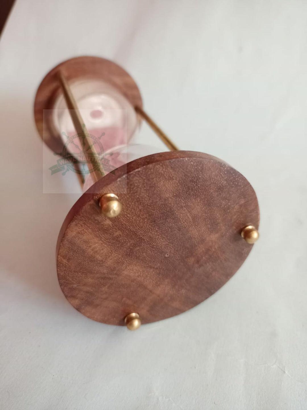 Metal Brass Antique Sand Clock - Detail View