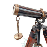 Decorative Maritime Brass Telescope with Adjustable Tripod Stand - WoodenTwist