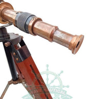 Decorative Maritime Brass Telescope with Adjustable Tripod Stand - WoodenTwist