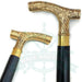 Brass Antique Walking Stick - Soft Touch Derby Stick For Men And Women - WoodenTwist