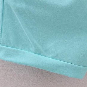 Raafi Summer Baby girls Tee With Shorts Peach & Blue - WoodenTwist