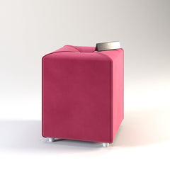 Stool for Living Room Soft Fabric Comfortable Cushion Ottoman Stool (Pink) - WoodenTwist