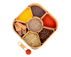 Brown Plastic Masala Rangoli Dabba - WoodenTwist