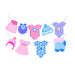 Baby's Clothes Wall Sticker for Kid's Room Baby Shower Special - WoodenTwist