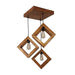Rhombus Brown Cluster Hanging Lamp - WoodenTwist