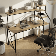 Rio Workstation in Beige finish - WoodenTwist