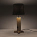 Rocket Beige Wooden Table Lamp with Black Fabric Lampshade - WoodenTwist