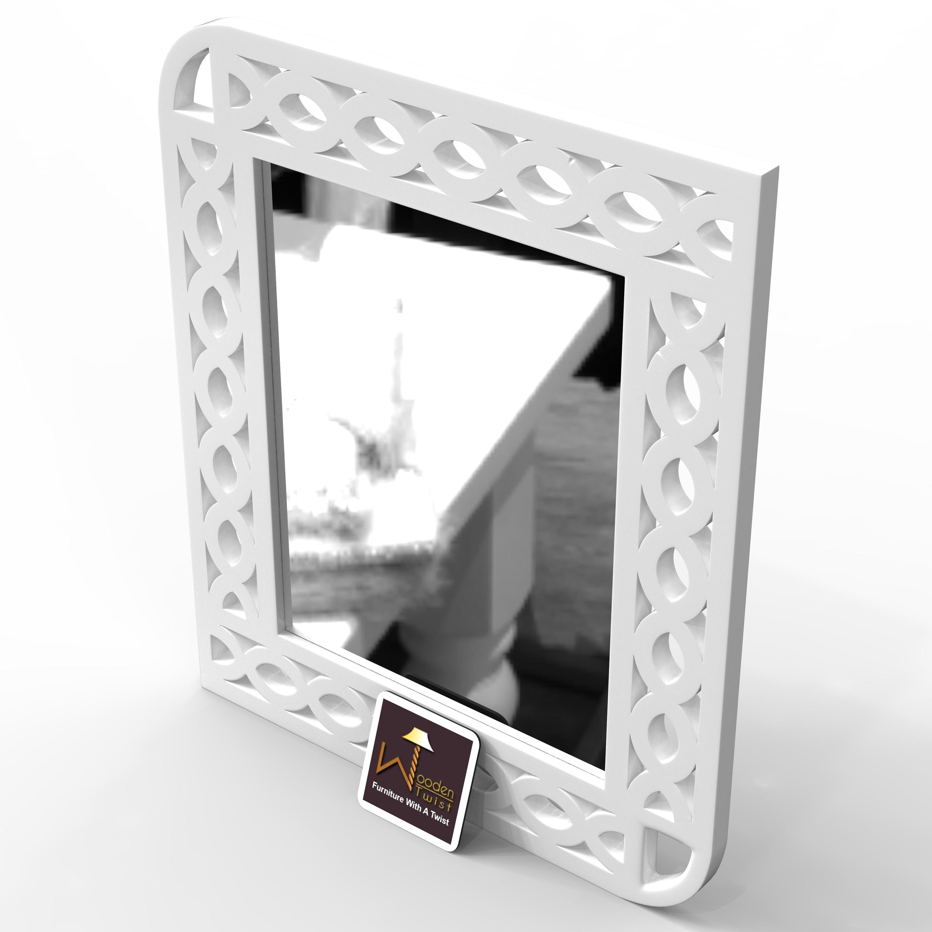 Modern Decorative Wooden Wall Mirror Bathroom Mirror - WoodenTwist