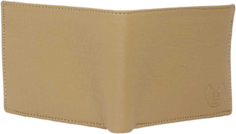 Men Beige Artificial Leather Wallet (5 Card Slots) - WoodenTwist