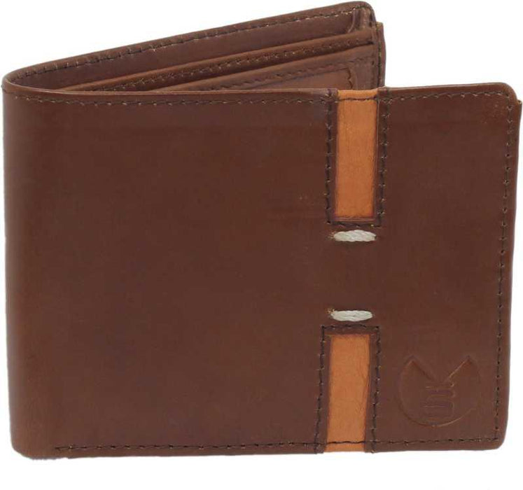 Men Brown Genuine Leather Wallet (3 Card Slots) - WoodenTwist