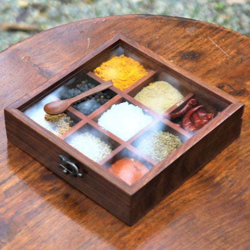 Handcrafted Wooden Spice Box - WoodenTwist
