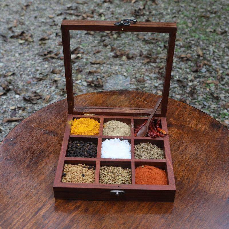 Handcrafted Wooden Spice Box - WoodenTwist