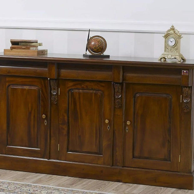 Wooden Twist Pledge Style Teak Wood Sideboard Cabinet ( Brown ) - WoodenTwist