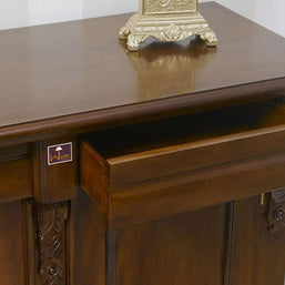Wooden Twist Pledge Style Teak Wood Sideboard Cabinet ( Brown ) - WoodenTwist