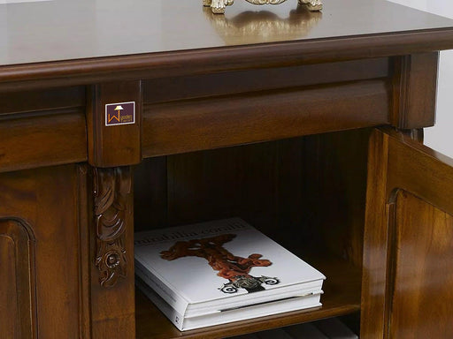 Wooden Twist Pledge Style Teak Wood Sideboard Cabinet ( Brown ) - WoodenTwist