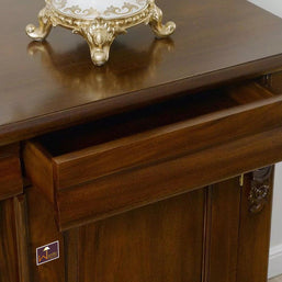 Wooden Twist Regal Style Teak Wood Sideboard Cabinet ( Brown ) - WoodenTwist