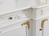 Wooden Twist Embellished Style Teak Wood Sideboard Cabinet ( Golden Leaf ) - WoodenTwist
