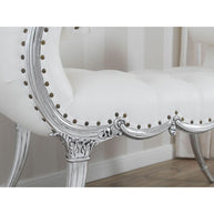 Ritzy Sheesham Wood Bench Couch - Silver detail view