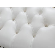 Ritzy Sheesham Wood Bench Couch - White angle view