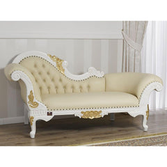 Deluxe Teak Wood Handcrafted Deewan Chaise Lounge - WoodenTwist