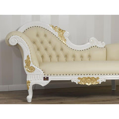 Deluxe Teak Wood Handcrafted Deewan Chaise Lounge - WoodenTwist