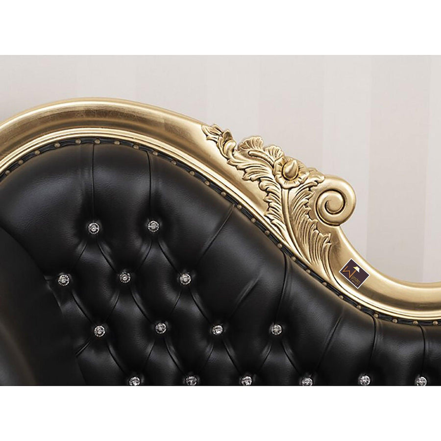 Gold Leaf Finish with Crystal Buttons