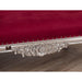 Hand Carved Baroque Style Lacquered Velvet Burgundy Crystal Sw Buttons (Silver) - WoodenTwist