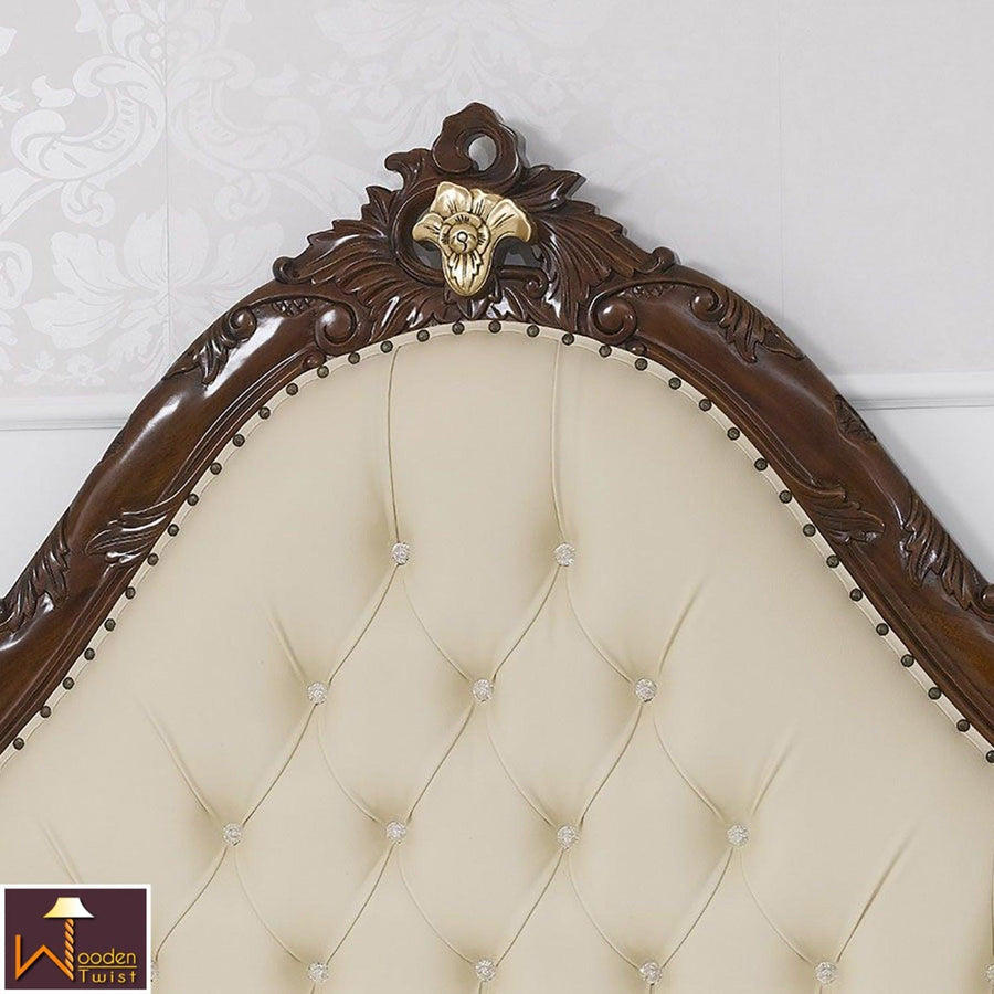 Walnut Finish with Gold Leaf Highlights
