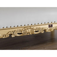 Hand Carved Barock Stil Chaise Longue Sofa Champagner Crystal (Teak Wood) - WoodenTwist