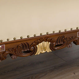 Hand Carved Barock Stil Chaise Longue Sofa Champagner Crystal (Teak Wood) - WoodenTwist