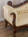 Hand Carved Barock Stil Chaise Longue Sofa Champagner Crystal (Teak Wood) - WoodenTwist