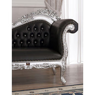 Hand Carved Barock Stil Chaise Longue Sofa Champagner Crystal (Teak Wood) - WoodenTwist