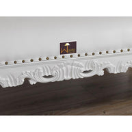 Hand Carved Barock Stil Chaise Longue Sofa Champagner Crystal (Teak Wood) - WoodenTwist