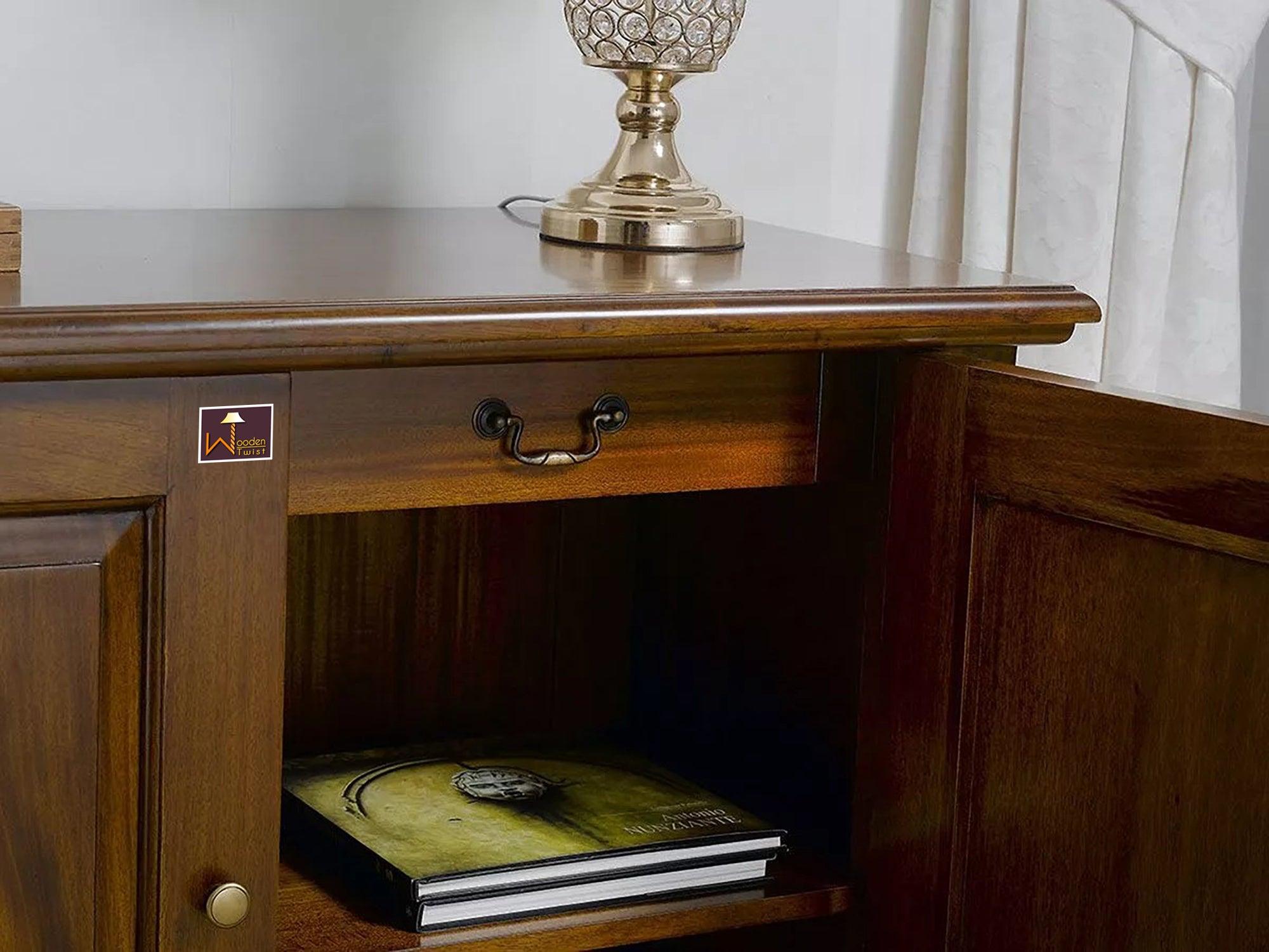 Wooden Twist Caché Style Teak Wood Sideboard Cabinet ( Brown ) - WoodenTwist