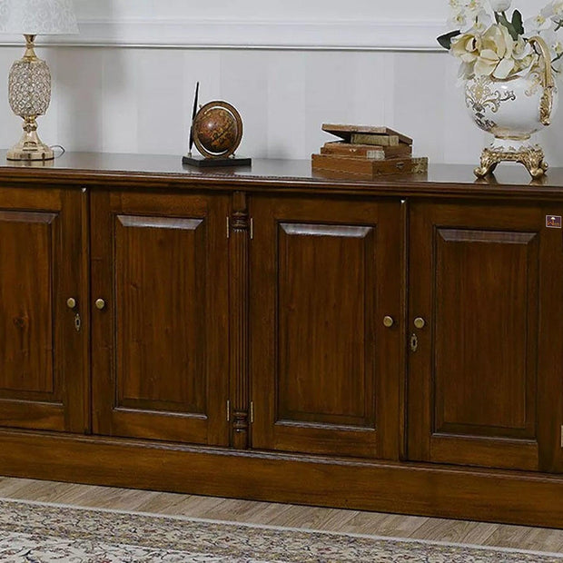 Wooden Twist Hideout Style Teak Wood Sideboard Cabinet ( Brown ) - WoodenTwist