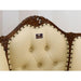 Italian Baroque Style Champagne Sofa Chair (Walnut Finish) - WoodenTwist