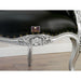 Italian Baroque Style Champagne Sofa Chair Silver leaf Finish (Black) - WoodenTwist