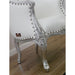 Italian Baroque Style Champagne Sofa Chair Silver leaf Finish (White) - WoodenTwist
