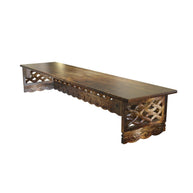 Onlineshoppee Wooden Fancy Hand Carved Wall Shelf with Jali Work - WoodenTwist