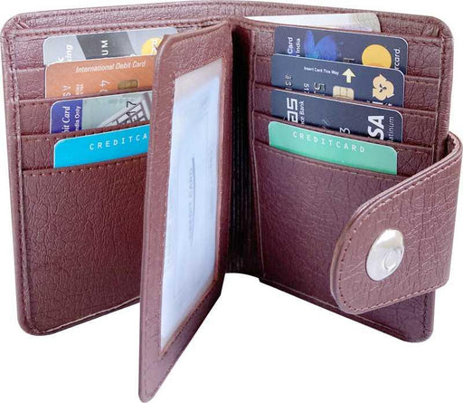Men & Women Casual, Travel, Formal, Evening/Party, Trendy Brown Artificial Leather Wallet (10 Card Slots) - WoodenTwist