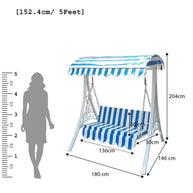 Eiffel Tower Design Swing Garden & Balcony Swing, Hammock, Jhoola (Three Seater) - WoodenTwist