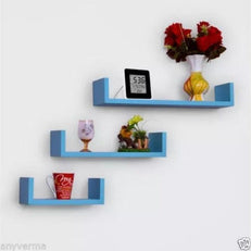 Wooden Handicraft Wall Decor Designer Wall Shelf Pack of 3 - WoodenTwist