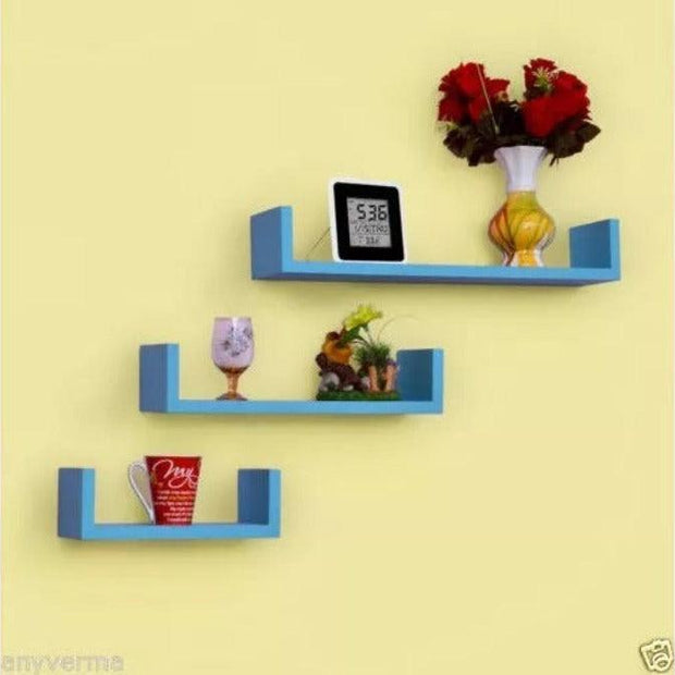 Wooden Handicraft Wall Decor Designer Wall Shelf Pack of 3 - WoodenTwist