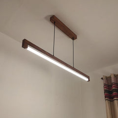 Slimline 48 Brown Baton LED Hanging Lamp - WoodenTwist