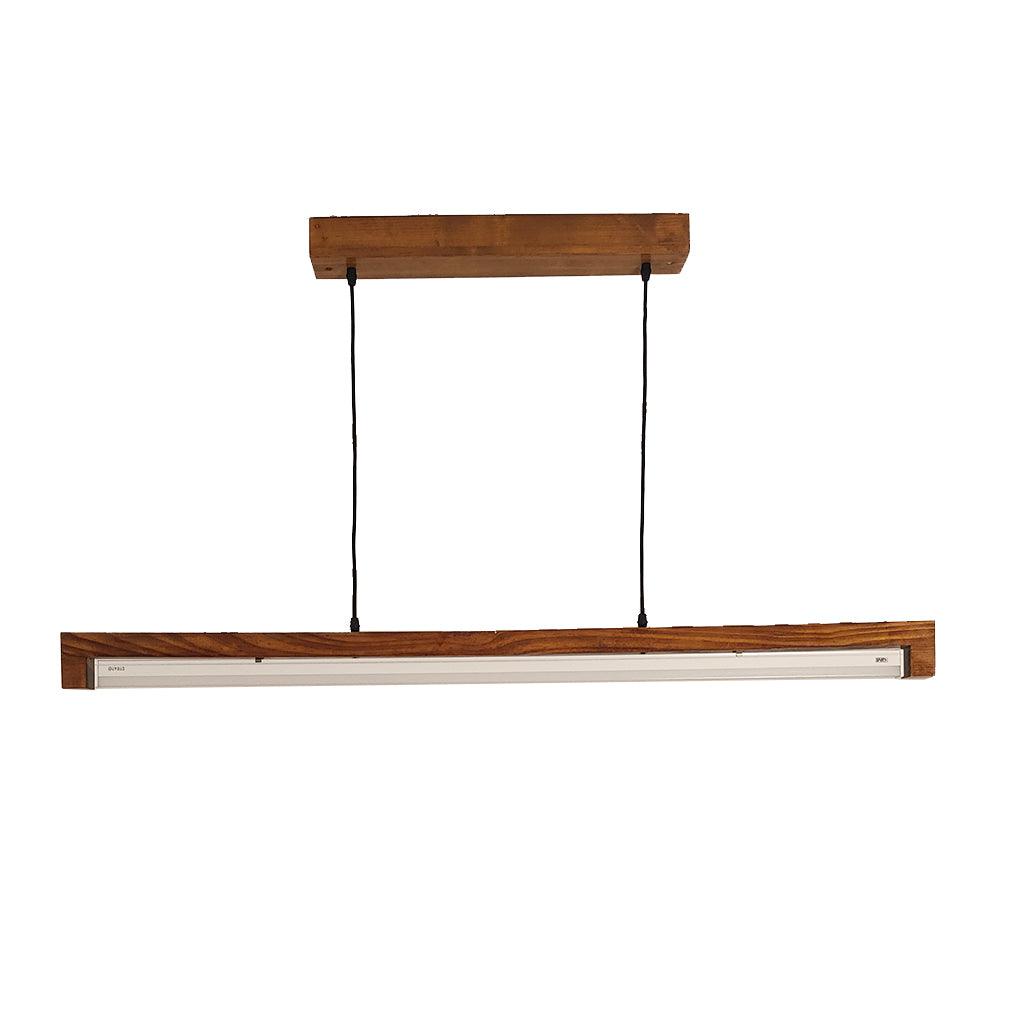 Slimline 48 Brown Baton LED Hanging Lamp - WoodenTwist