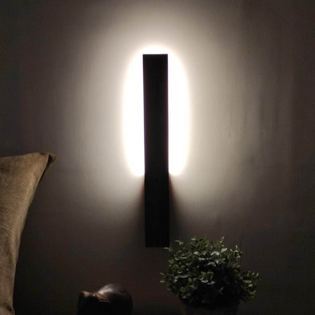 Slimline Brown Wooden LED Wall Light - WoodenTwist