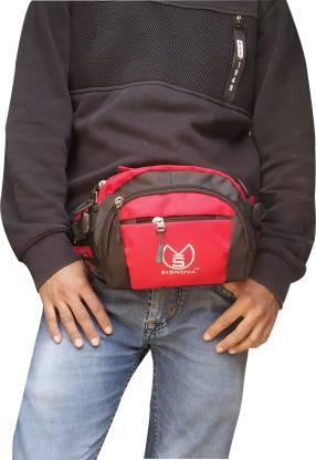 Sling Bag Waist Pouch Waist Bag (Red, Black) - WoodenTwist