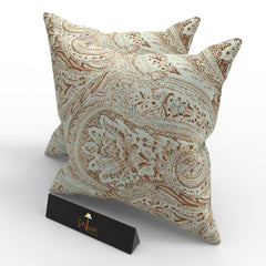 Fabrahome Reposa Floral Print Velvet Fabric Cushion Cover - WoodenTwist