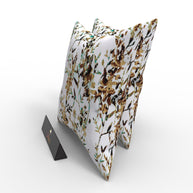 Fabrahome Gardenia Natural Velvet Fabric Cushion Cover - WoodenTwist