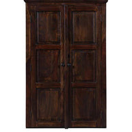 Solid Teak Wood 2 Door Wardrobe - Provincial Teak Finish - Drawer Detail